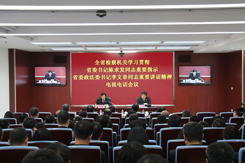 學習貫徹省委領導講話精神電視電話會議
