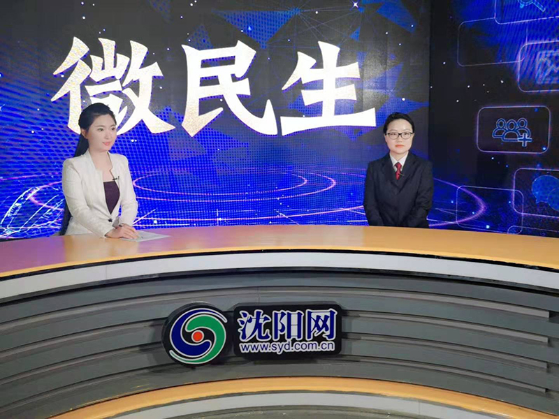圖為：花丹做客沈陽(yáng)網(wǎng)“微民生”欄目開(kāi)展未成年人犯罪預(yù)防法治宣傳