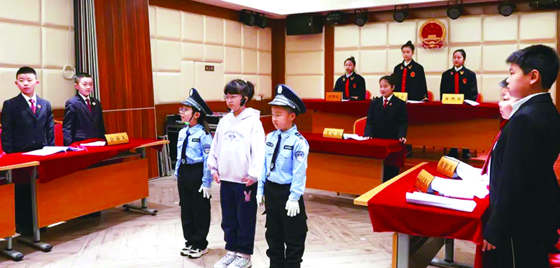 “向陽(yáng)花”青少年模擬法庭現(xiàn)場(chǎng)